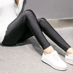 Women Spring Autumn Large Size Leggings Lady Summer Knee Length Short Pants Casual Stretched Skinny Shine Neon Shorts Capris