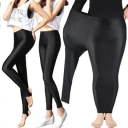 Women Spring Autumn Large Size Leggings Lady Summer Knee Length Short Pants Casual Stretched Skinny Shine Neon Shorts Capris