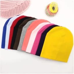 6M-3Y Baby Knitted Hat Scarf Set Solid Color Cotton Hip Hop Beanie Warm Toddler Cap for Boys Girls Spring Autumn Winter