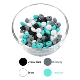 LOFCA 20pcs Silicone Lentil Beads 12mm BPA Free DIY For Silicone Jewelry Bracelet Necklace Accessories For Making Bracelets