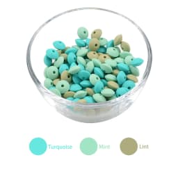LOFCA 20pcs Silicone Lentil Beads 12mm BPA Free DIY For Silicone Jewelry Bracelet Necklace Accessories For Making Bracelets