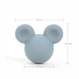 LOFCA Silicone Beads Mouse Beads 20pcs/lot Food Grade Silicone Beads Colorful Chew Necklace Bracelet Bangle Jewelry Making