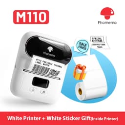 Phomemo M110 Mini Portable Printer Thermal Label Printer Stickers Pocket Labeling Maker Machine Similar as Niimbot B21 B1 50mm