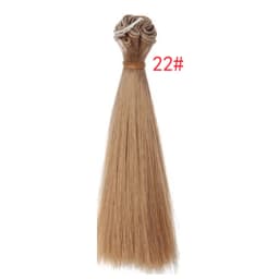 Factory Offer 5CM 15cm 25cm Black Blond Brown Khaki White Grey Color Short Straight Doll Wig for BJD Diy Fabric Art Doll Hair