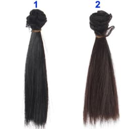 Factory Offer 5CM 15cm 25cm Black Blond Brown Khaki White Grey Color Short Straight Doll Wig for BJD Diy Fabric Art Doll Hair