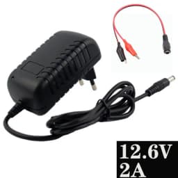 12.6V 2A 18650 Lithium Battery Charger For 12V 3Series Li-ion Battery Polymer Smart Charger 18650 Battery Pack 5.5mm X 2.1mm DC