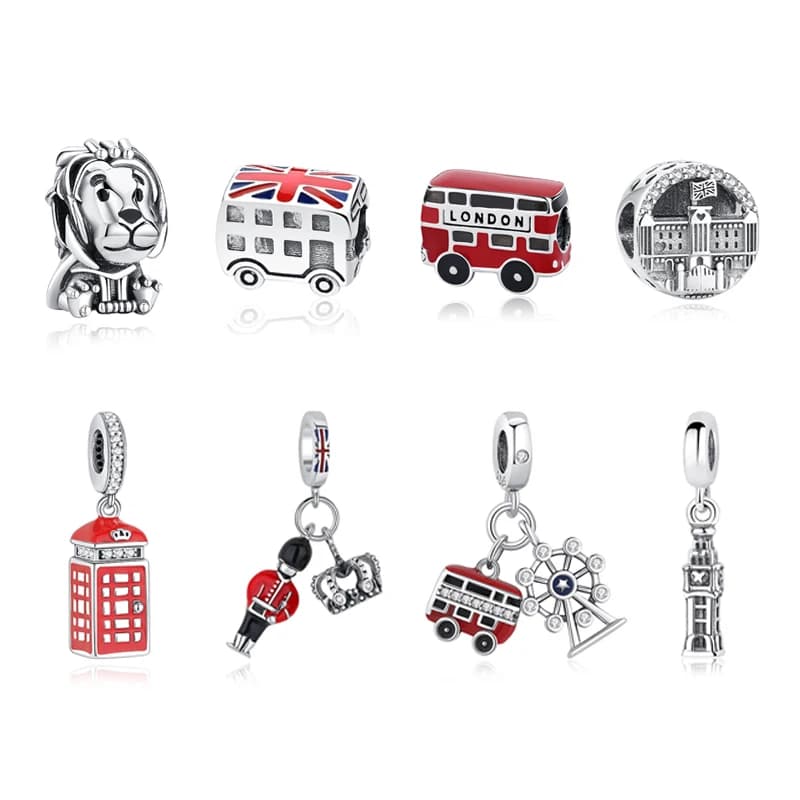 Original 925 Sterling Silver Charms Love London Bus Guard Pendant Beads Fit Brand Bracelets Necklaces Women DIY Jewelry