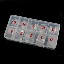 500Pcs Acrylic Fake Nails Set Transparent Artificial Half Cover Full Cover French Easy Application Manicure False Nails Capsules