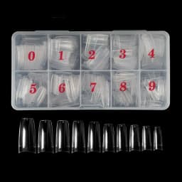 500Pcs Acrylic Fake Nails Set Transparent Artificial Half Cover Full Cover French Easy Application Manicure False Nails Capsules