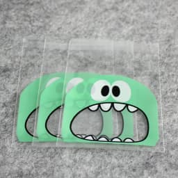 100pcs Cookie Candy Bag Cute Cartoon Self-adhesive Plastic Packing Bag For Biscuit Gift Food Packing, Baking Package