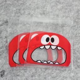 100pcs Cookie Candy Bag Cute Cartoon Self-adhesive Plastic Packing Bag For Biscuit Gift Food Packing, Baking Package