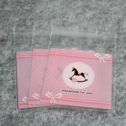 100pcs Cookie Candy Bag Cute Cartoon Self-adhesive Plastic Packing Bag For Biscuit Gift Food Packing, Baking Package