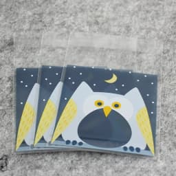 100pcs Cookie Candy Bag Cute Cartoon Self-adhesive Plastic Packing Bag For Biscuit Gift Food Packing, Baking Package