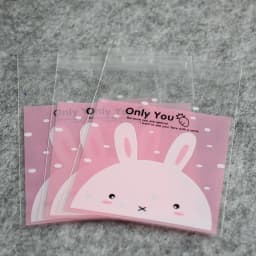 100pcs Cookie Candy Bag Cute Cartoon Self-adhesive Plastic Packing Bag For Biscuit Gift Food Packing, Baking Package