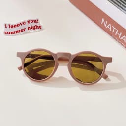 New Children Cute Checker Panel Color Round UV400 Sunglasses Baby Girls Outdoor Sun Protection Sunglasses Kid Sun Glasses