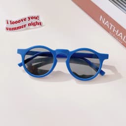 New Children Cute Checker Panel Color Round UV400 Sunglasses Baby Girls Outdoor Sun Protection Sunglasses Kid Sun Glasses