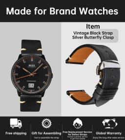 MAIKES Handmade Watchband Butterfly Buckle Vegetable Tanned Cow Leather Made In Italy Quick Release Bracelet Band Watch Strap