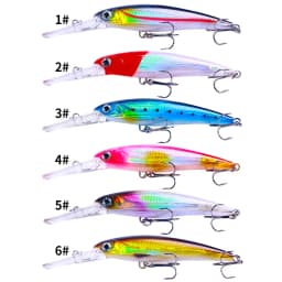 Hengjia 1pcs 17cm 30g Deep Diving Large Minnow Lure Artificial Wobbler Hard Bait Crankbait Sea Bass Pike Perch Fishing Tackle