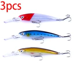 Hengjia 1pcs 17cm 30g Deep Diving Large Minnow Lure Artificial Wobbler Hard Bait Crankbait Sea Bass Pike Perch Fishing Tackle