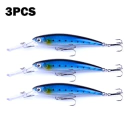 Hengjia 1pcs 17cm 30g Deep Diving Large Minnow Lure Artificial Wobbler Hard Bait Crankbait Sea Bass Pike Perch Fishing Tackle
