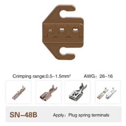 Crimping Tool Pliers Crimp Jaw Set, 4mm Slot Jaws, SN-48BS/58B/02C/2546B/2549/06/X6/06WF/03H, Used for Crimping Terminals