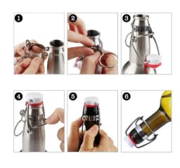 2/4/8/12/20/30PCS Ez Cork Cap Flip Top Stopper Root Beer Bottles Replacement Swing Tops Homebrew Brewing Wine Stoppers