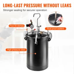 SucceBuy Spray Paint Pressure Pot 15L Pressure Pot Tank 60psi Adjustale Pressure Steel Pressure Pot Paint Tank Spray Gun Hose