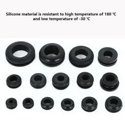 High Temperature Resistant Silicone Double-sided Protective Coil Snap in Ring Grommet Insulation Over Hole Plug With Card Slot