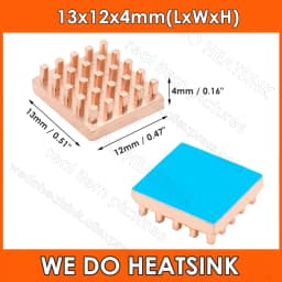 WE DO HEATSINK Small Tiny Useful Pure Copper Heat Sink Without or With Thermal Pad For Raspberry Pi Banana Pi IC Chipset Package