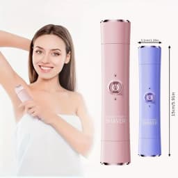 2-in-1 Wireless Rechargeable Electric Shaver, Suitable for Women - Dual Head Bikini Trimmer, Suitable for Both Dry and Wet Use