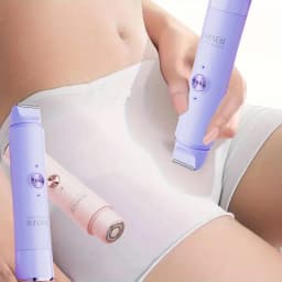 2-in-1 Wireless Rechargeable Electric Shaver, Suitable for Women - Dual Head Bikini Trimmer, Suitable for Both Dry and Wet Use