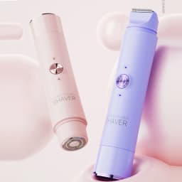 2-in-1 Wireless Rechargeable Electric Shaver, Suitable for Women - Dual Head Bikini Trimmer, Suitable for Both Dry and Wet Use