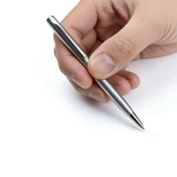 Mini Stainless Steel Metal Ballpoint Pen with 10 Replacement Refills Set, Portable Pocket Ballpen Compact Short Pen for Wallet