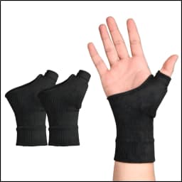 1 Pair Breathable Thumb-Wrist Compression Gloves with Gel Padded Wrist Support for Arthritis & Thumb Injury Pain Relief