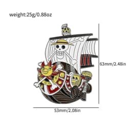 Popular Anime Brooches Luffy Zoro Ace Sunny Go Backpack Matching Apparel Pins Jewelry Brooch Gift