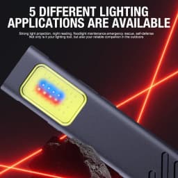 Rechargeable Mini LED Keychain Flashlight 500LM Portable Magnetic Pocket Torch Light for Work, Camping, Emergency, Car Use