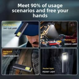 Rechargeable Mini LED Keychain Flashlight 500LM Portable Magnetic Pocket Torch Light for Work, Camping, Emergency, Car Use