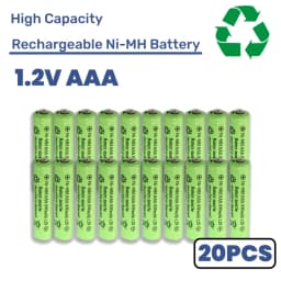 1-20PCS 1.2V 1000mAh NI-MH Rechargeable AAA Batteries Long Lasting for Remote Control Car RC Toys Solar Lights Mouse