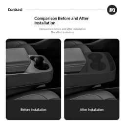 For Tesla Model Y Standard 2025+ Upgrade Silicone Central Control Water Cup Holder Tray Storage Box Car Interior Accessories