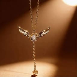 New Harry Golden Snitch Necklace Fashion Gold Alloy Angel Wings Pendant Suitable for Women and Girls Jewelry Gifts