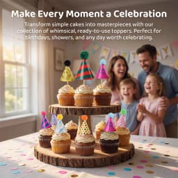 15Pcs/set Mini Birthday Hat Cake Toppers for Wedding Birthday Party Dessert Cake Decoration Baby Shower Cupcake Topper Christmas