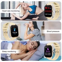 New Smart Watch Android IOS Phone 1.44‘’ Color Screen Bluetooth Call Blood Oxygen/Pressure Monitoring Smart Watch Women Men ht30