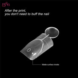 BNG 140Pcs Dual Forms with Inner Arc Line Oval Square Coffin Upper Forms for Quick French Matte Nail Molds for Nail Extensions