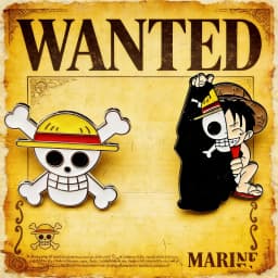 2pcs One Piece Luffy Anime Lapel Pins Set Enamel Brooches for Backpack Men Women Jewelry Accessory Cool Anime Badges