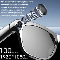 2026 New 6K HD Color Changing AI Smart Glasses Chat GPT 100MP Camera Bluetooth Call Voice Assistant Control Motorcycle Goggles