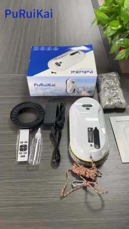 PuRuiKai Household Window Automatic Water Spray Cleaning Robot,With Intelligent Edge Detection System,Robot Glass Cleaner