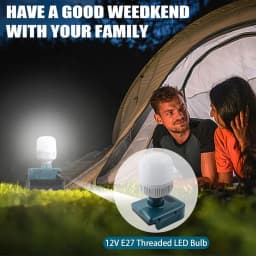 For Makita 18V Li-ion Battery Cordless LED Bulb Emergency Flood Lamp Camping lamp Cool White Light for Indoor Outdoor Use