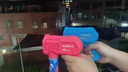Fully Automatic Bubble Gun Rocket Bubbles Machine Automatic Blower with Bubble Liquid Toy for Kids Beach Outdoor Bubble Gifts
