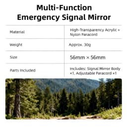 1PC Outdoor Survival Reflective Signal Mirror for Hiking Camping Emergency Practical Daylight Reflective Tool First Aid Supplies
