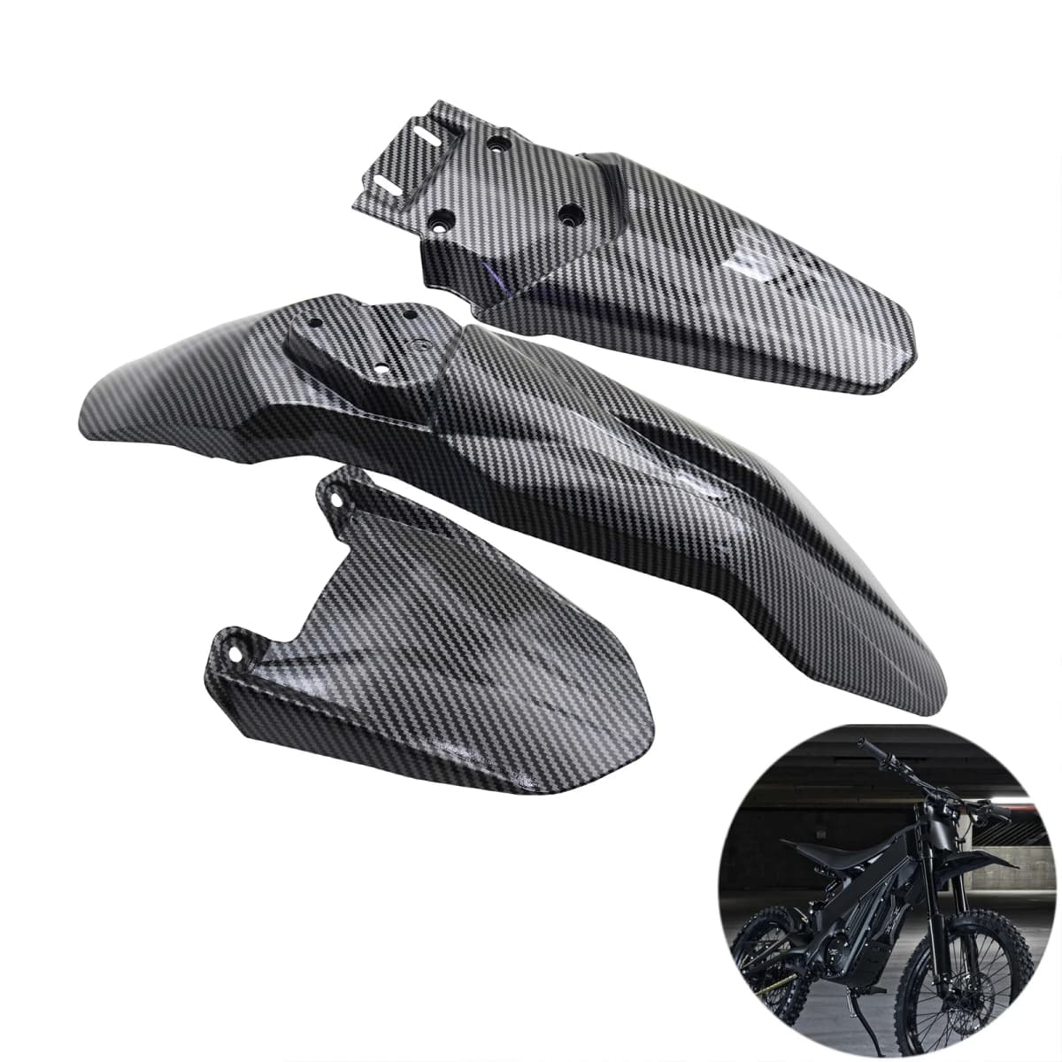Enduro Motorcycle Front and Rear Fender Set For Talaria Sting Sting R MX3 MX4 MX5 Protection Kit Moto Modification Accessories